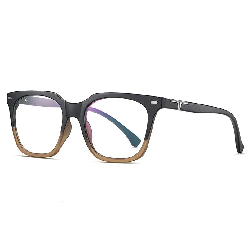 CCspace Unisex Full RIm Square Tr 90 Titanium Eyeglasses 55171