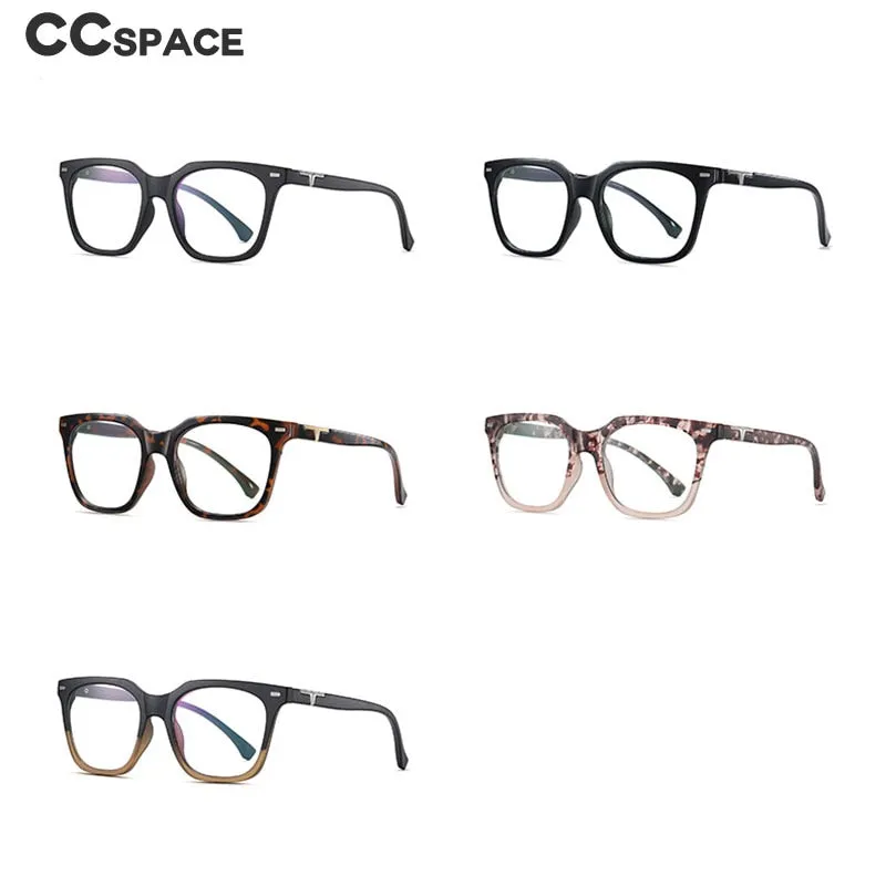 CCspace Unisex Full RIm Square Tr 90 Titanium Eyeglasses 55171