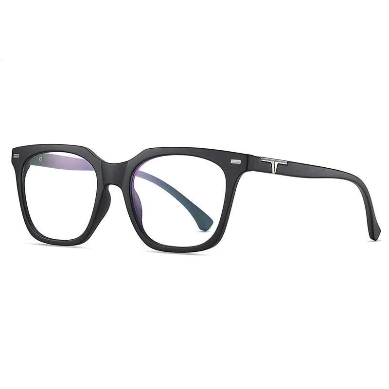 CCspace Unisex Full RIm Square Tr 90 Titanium Eyeglasses 55171