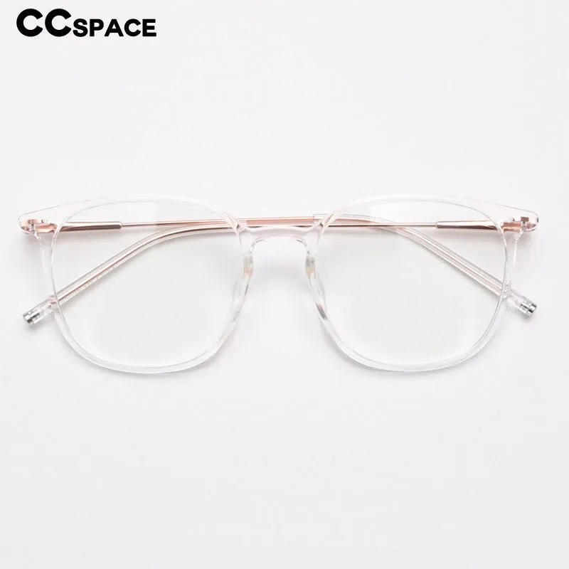 CCspace Unisex Full Rim Square Tr 90 Titanium Eyeglasses 55688