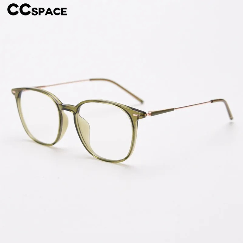 CCspace Unisex Full Rim Square Tr 90 Titanium Eyeglasses 55688