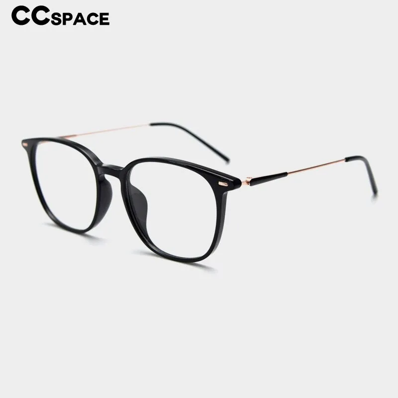 CCspace Unisex Full Rim Square Tr 90 Titanium Eyeglasses 55688