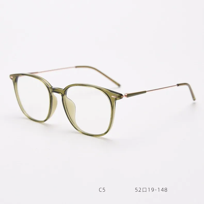 CCspace Unisex Full Rim Square Tr 90 Titanium Eyeglasses 55688