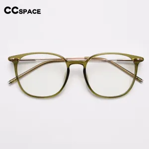 CCspace Unisex Full Rim Square Tr 90 Titanium Eyeglasses 55688