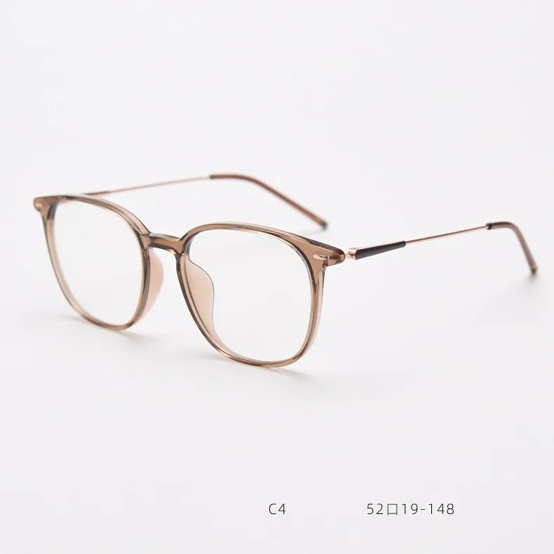 CCspace Unisex Full Rim Square Tr 90 Titanium Eyeglasses 55688