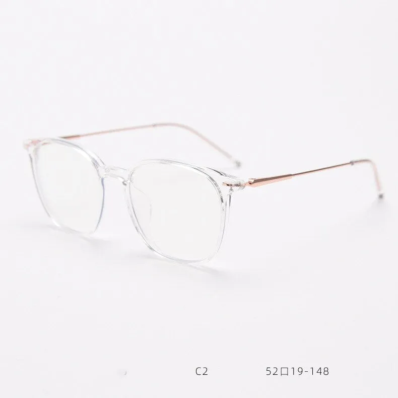 CCspace Unisex Full Rim Square Tr 90 Titanium Eyeglasses 55688
