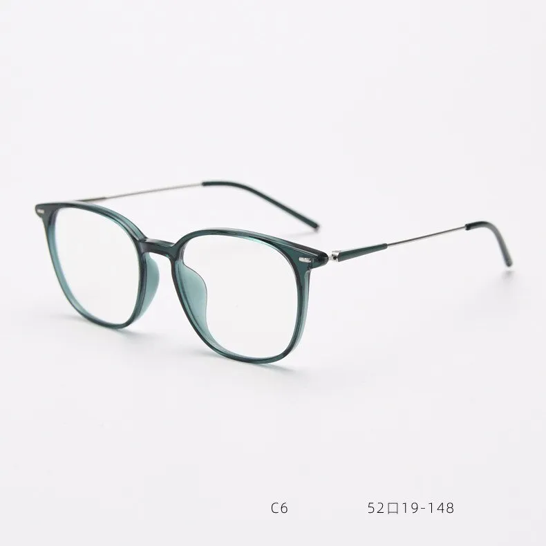 CCspace Unisex Full Rim Square Tr 90 Titanium Eyeglasses 55688