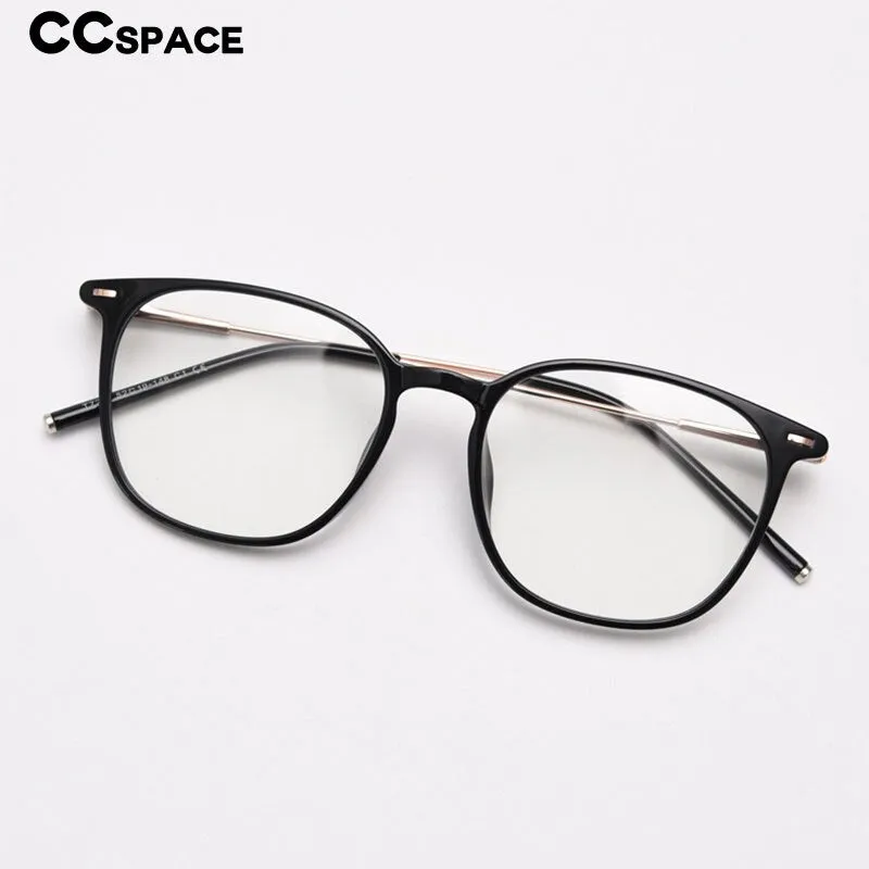 CCspace Unisex Full Rim Square Tr 90 Titanium Eyeglasses 55688