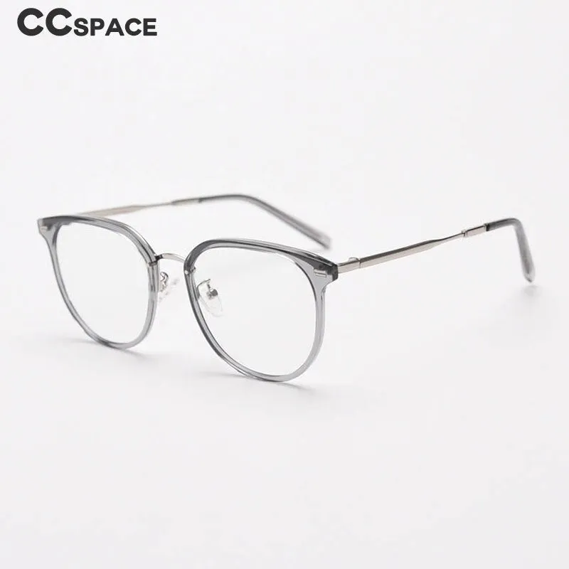 CCspace Unisex Full Rim Square Tr 90 Titanium Eyeglasses 55803