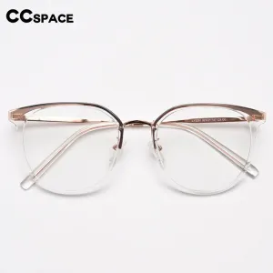 CCspace Unisex Full Rim Square Tr 90 Titanium Eyeglasses 55803