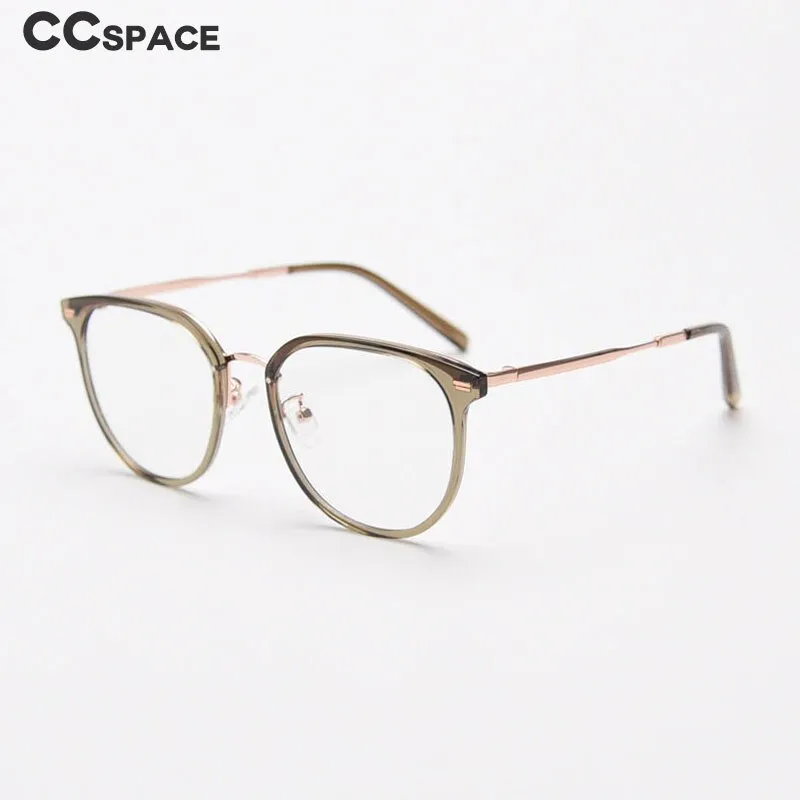 CCspace Unisex Full Rim Square Tr 90 Titanium Eyeglasses 55803