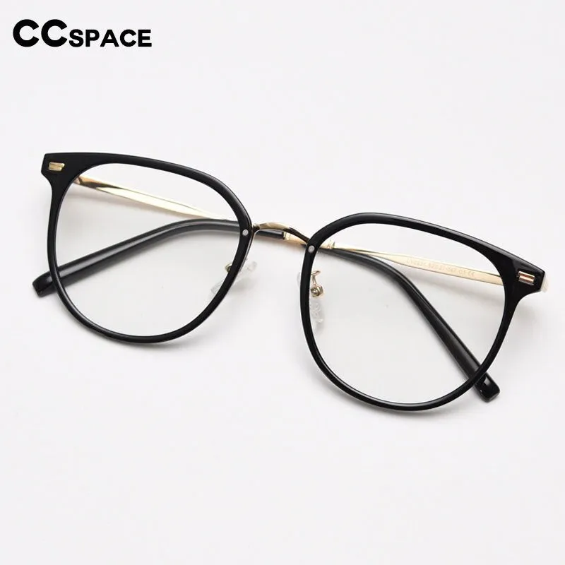 CCspace Unisex Full Rim Square Tr 90 Titanium Eyeglasses 55803
