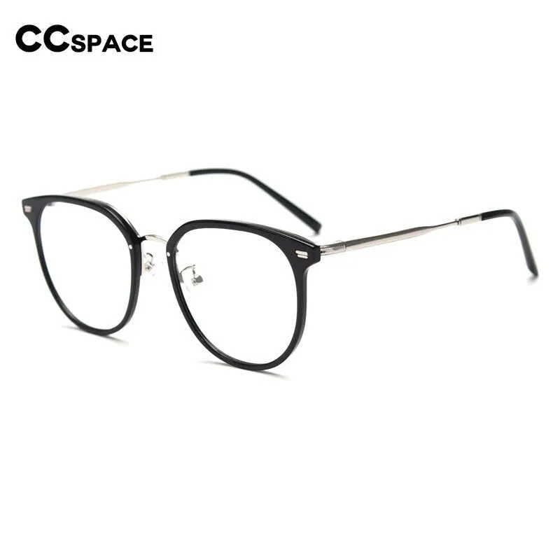 CCspace Unisex Full Rim Square Tr 90 Titanium Eyeglasses 55803
