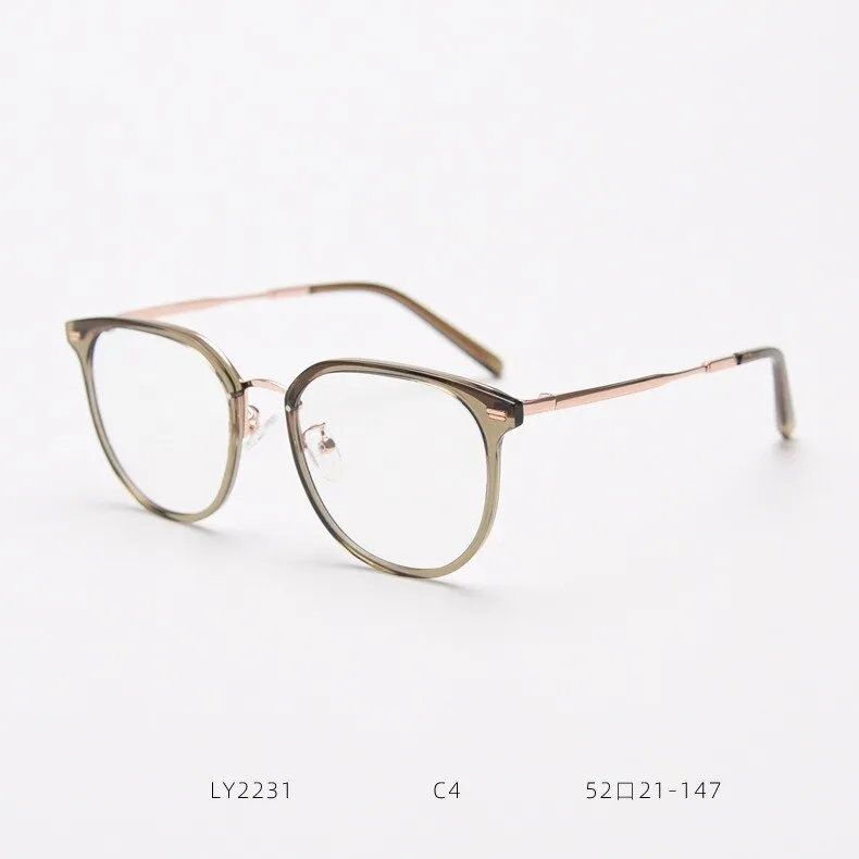 CCspace Unisex Full Rim Square Tr 90 Titanium Eyeglasses 55803