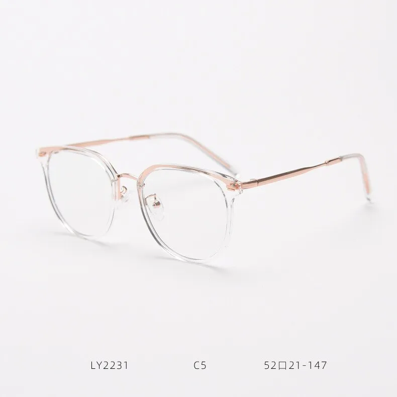 CCspace Unisex Full Rim Square Tr 90 Titanium Eyeglasses 55803
