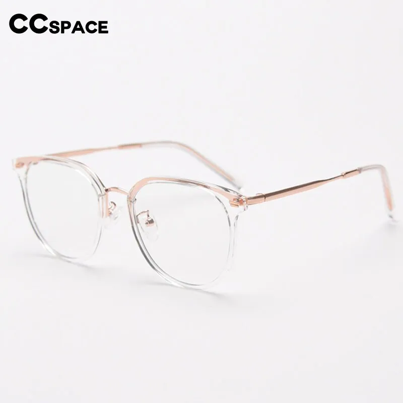 CCspace Unisex Full Rim Square Tr 90 Titanium Eyeglasses 55803
