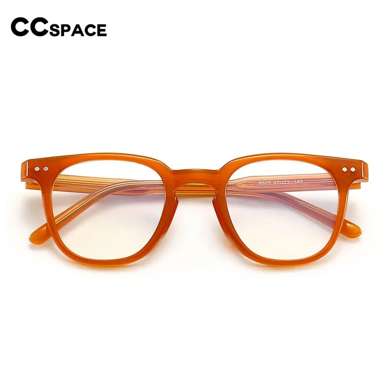 CCspace Unisex Full Rim Square Tr 90 Titanium Eyeglasses 55917