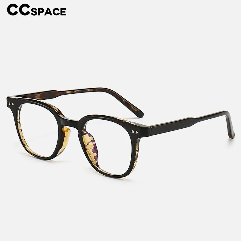 CCspace Unisex Full Rim Square Tr 90 Titanium Eyeglasses 55917