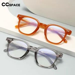 CCspace Unisex Full Rim Square Tr 90 Titanium Eyeglasses 55917