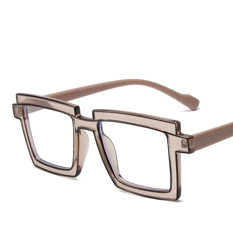 CCspace Unisex Full Rim Square Tr 90 Titanium Eyeglasses 56791