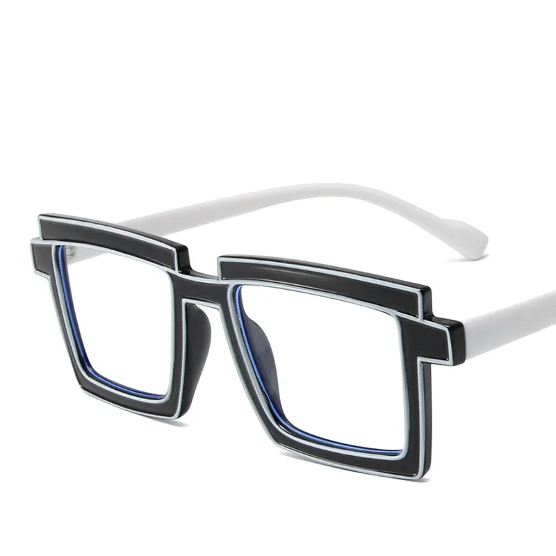CCspace Unisex Full Rim Square Tr 90 Titanium Eyeglasses 56791