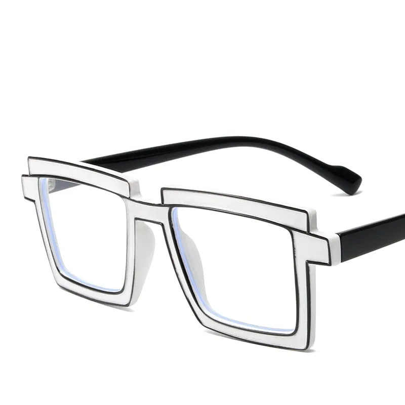 CCspace Unisex Full Rim Square Tr 90 Titanium Eyeglasses 56791