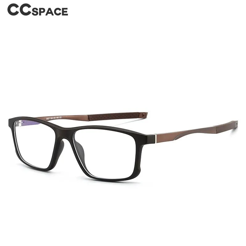 CCspace Unisex Full Rim Square Tr 90 Titanium Sport Eyeglasses 47547