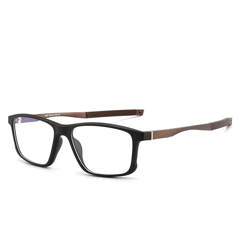 CCspace Unisex Full Rim Square Tr 90 Titanium Sport Eyeglasses 47547