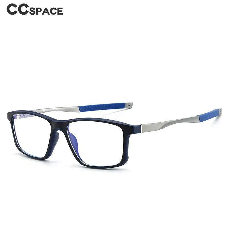 CCspace Unisex Full Rim Square Tr 90 Titanium Sport Eyeglasses 47547