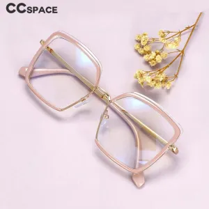 CCspace Unisex Semi Rim Square Tr 90 Titanium Frame Eyeglasses 54078