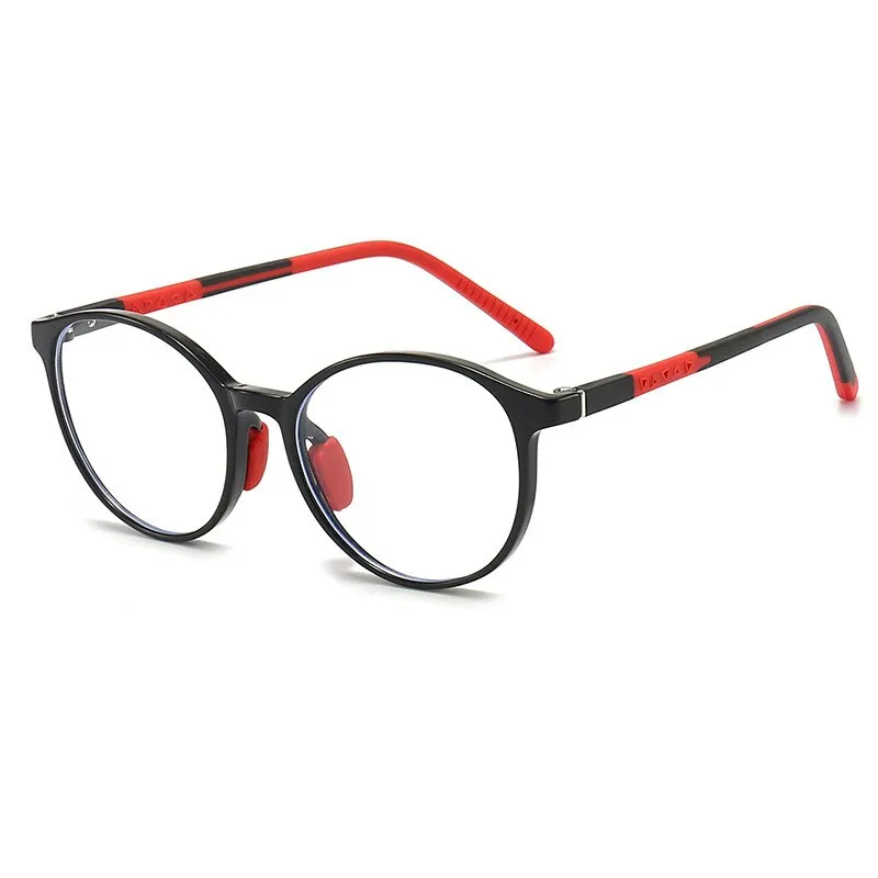 CCspace Unisex Youth Full Rim Round Silicone Eyeglasses 54672