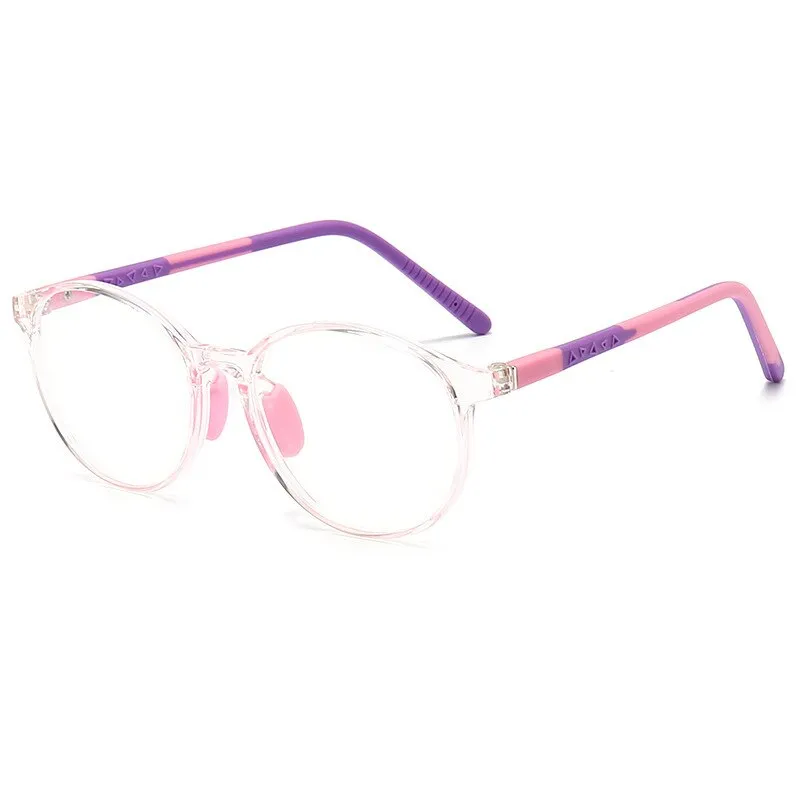 CCspace Unisex Youth Full Rim Round Silicone Eyeglasses 54672