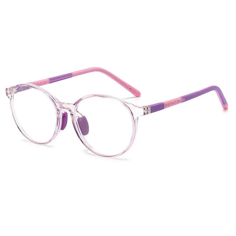CCspace Unisex Youth Full Rim Round Silicone Eyeglasses 54672