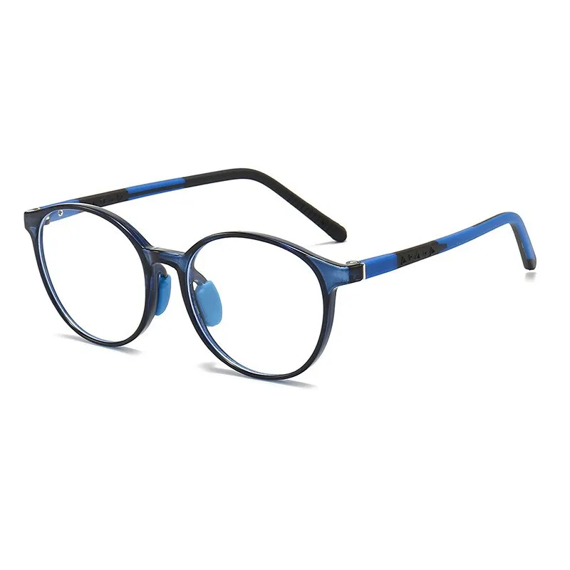 CCspace Unisex Youth Full Rim Round Silicone Eyeglasses 54672