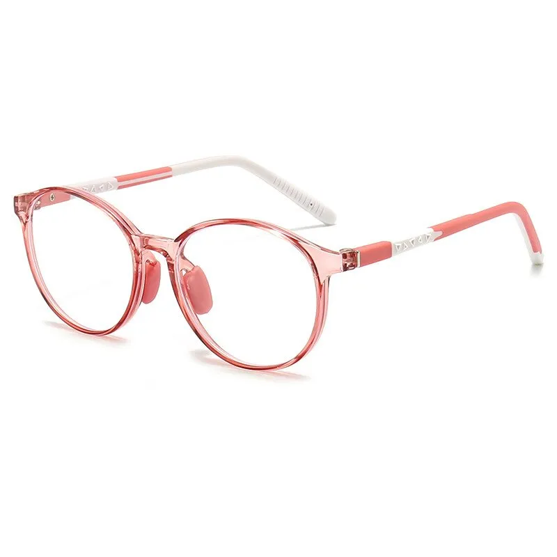 CCspace Unisex Youth Full Rim Round Silicone Eyeglasses 54672