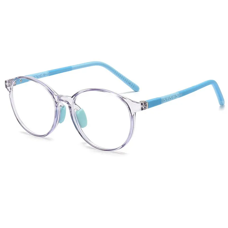 CCspace Unisex Youth Full Rim Round Silicone Eyeglasses 54672