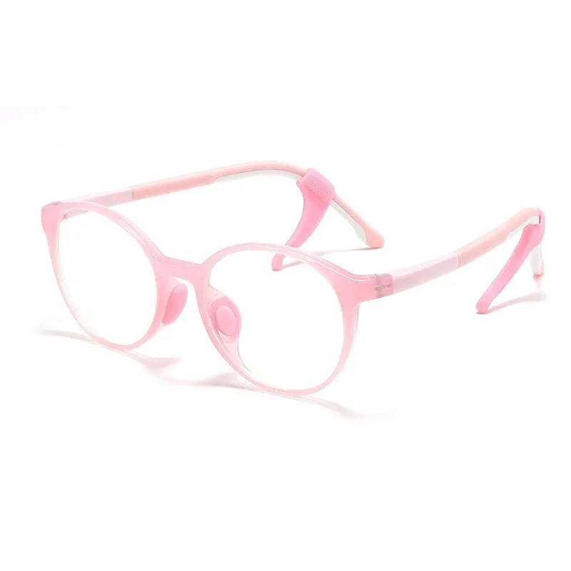 CCspace Unisex Youth Full Rim Round Tr 90 Silicone Eyeglasses 54678