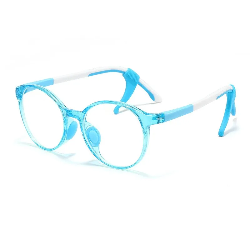 CCspace Unisex Youth Full Rim Round Tr 90 Silicone Eyeglasses 54678