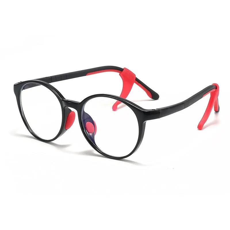 CCspace Unisex Youth Full Rim Round Tr 90 Silicone Eyeglasses 54678
