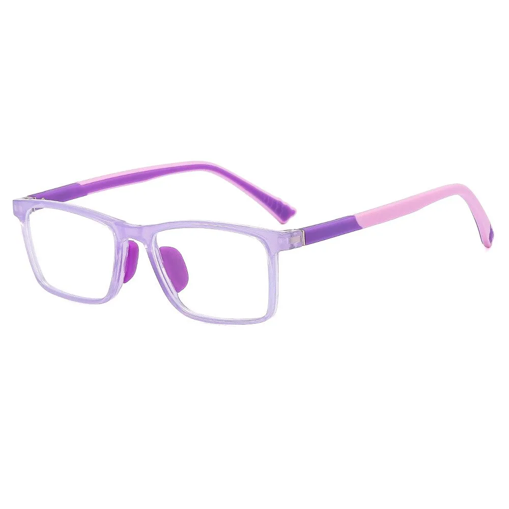 CCspace Unisex Youth Full Rim Square Silicone Eyeglasses 54670