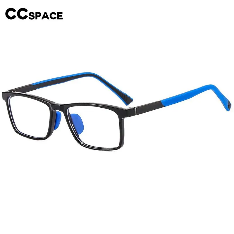 CCspace Unisex Youth Full Rim Square Silicone Eyeglasses 54670