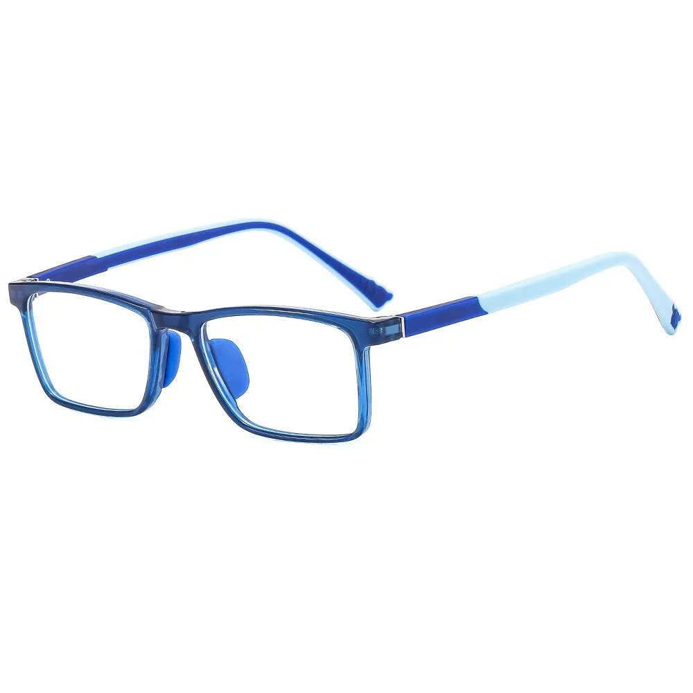 CCspace Unisex Youth Full Rim Square Silicone Eyeglasses 54670