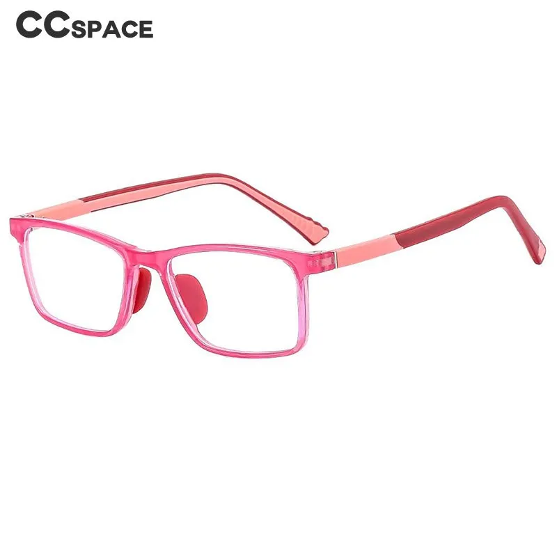 CCspace Unisex Youth Full Rim Square Silicone Eyeglasses 54670