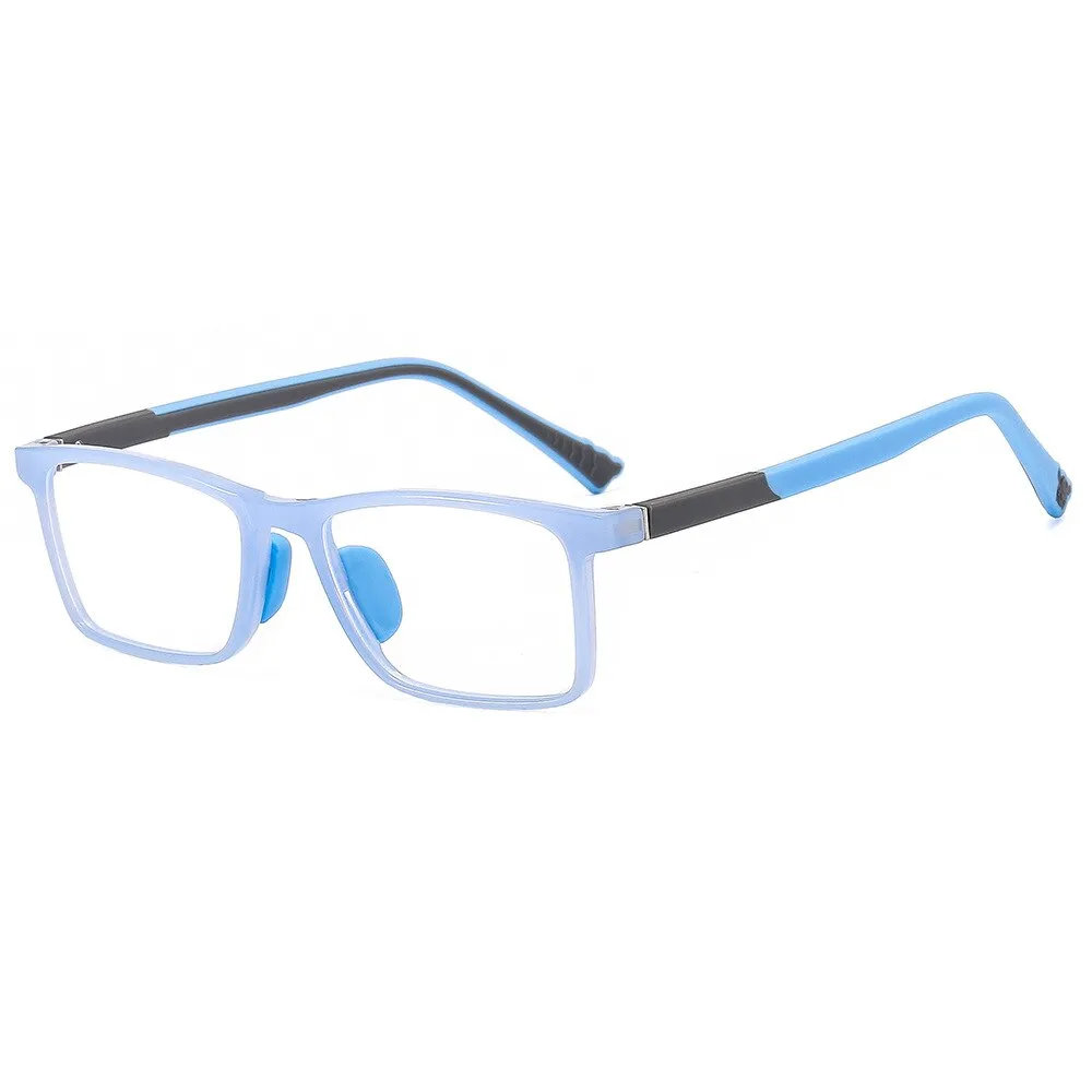 CCspace Unisex Youth Full Rim Square Silicone Eyeglasses 54670