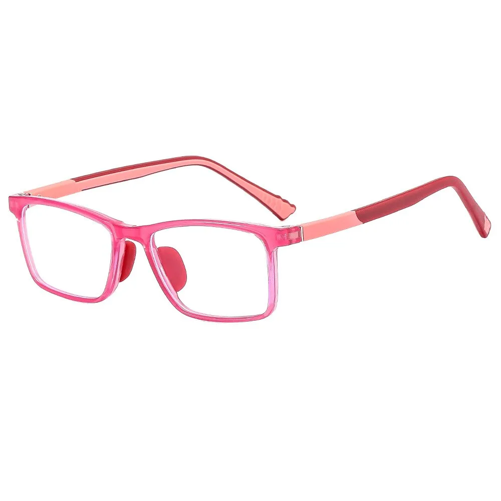 CCspace Unisex Youth Full Rim Square Silicone Eyeglasses 54670