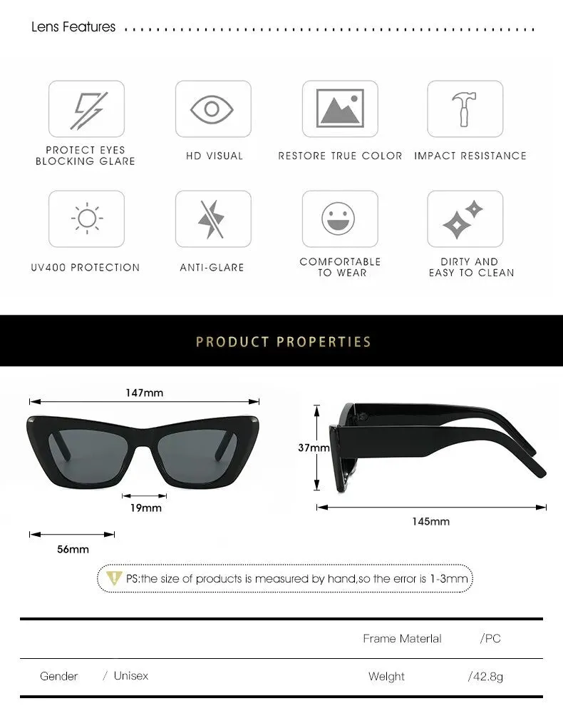 CCspace Women's Full Rim Cat Eye Plastic Eyeglasses 56897