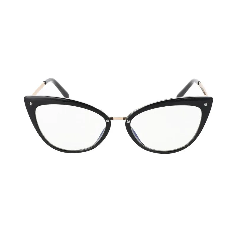 CCspace Women's Full Rim Cat Eye Tr 90 Titanium Frame Eyeglasses 51102