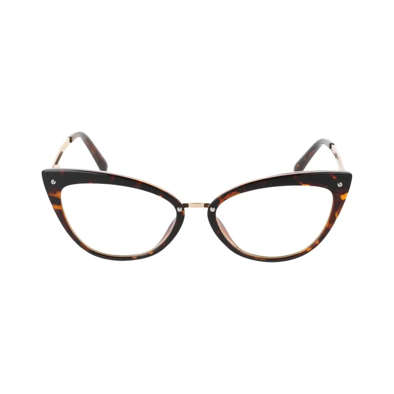 CCspace Women's Full Rim Cat Eye Tr 90 Titanium Frame Eyeglasses 51102