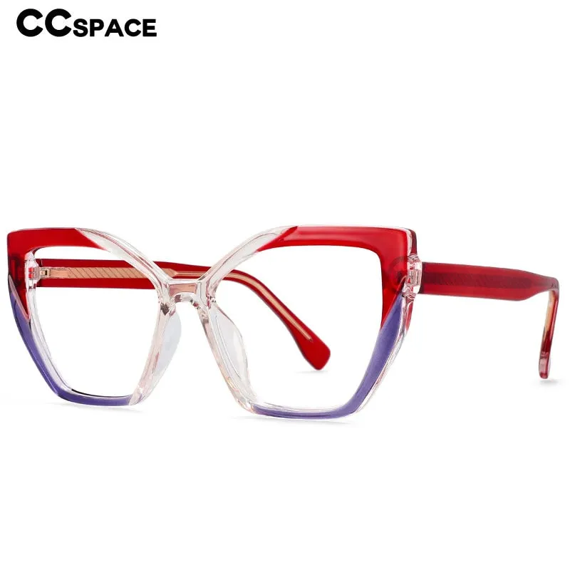 CCspace Women's Full Rim Cat Eye Tr 90 Titanium Frame Eyeglasses 54585
