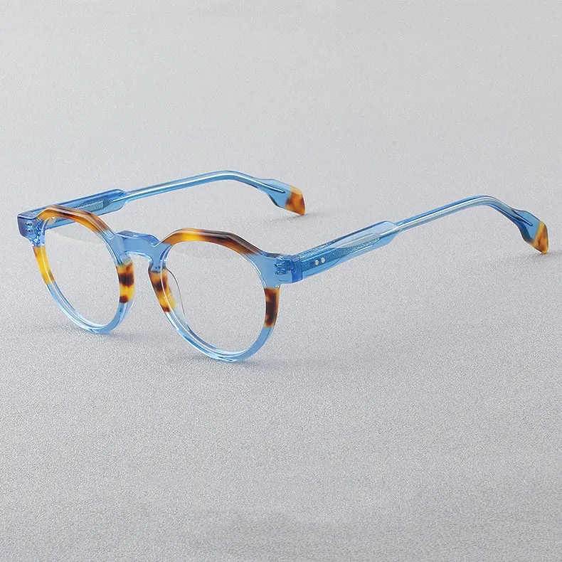 CCspace Women's Full Rim Flat Top Round Acetate Eyeglasses 56910